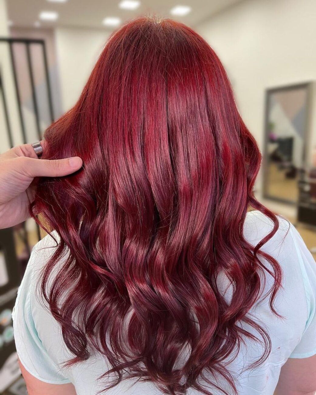 Cabelo Vermelho Escuro Borgonha Marsala