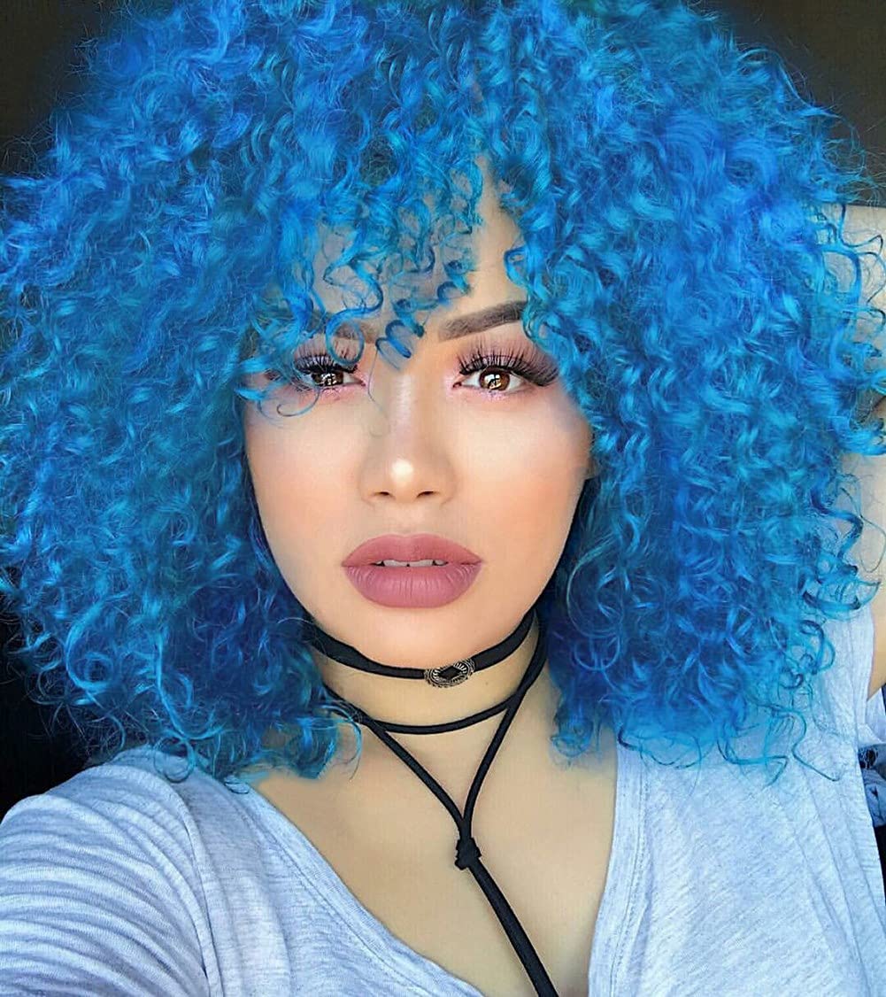 Blue Curly Hair