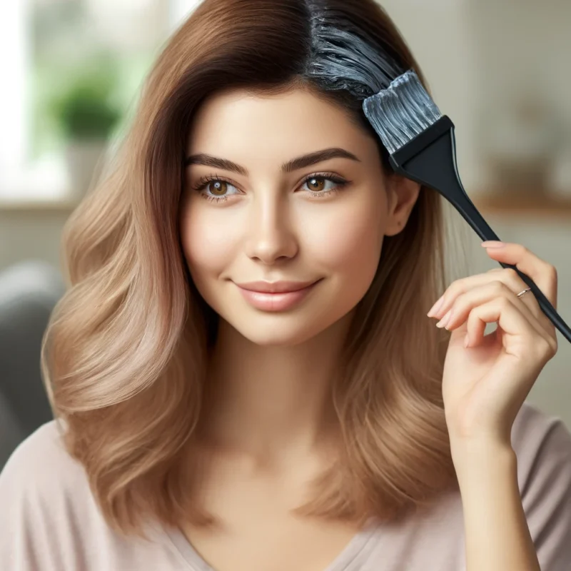 Mulher Pintando o CAbelo