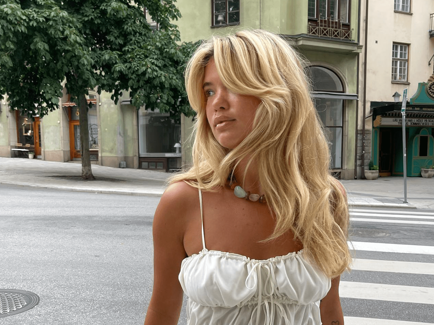 Famous Actress Influencer Long Haircut