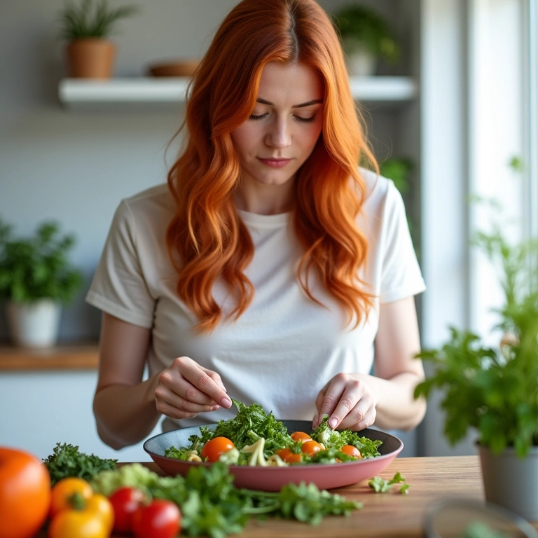 Alimentação saudável para ruivo natural
