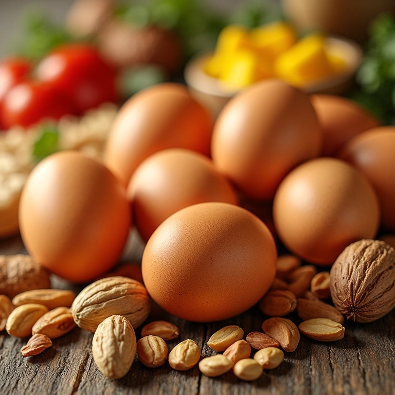 Alimentos ricos em vitaminas do complexo B.