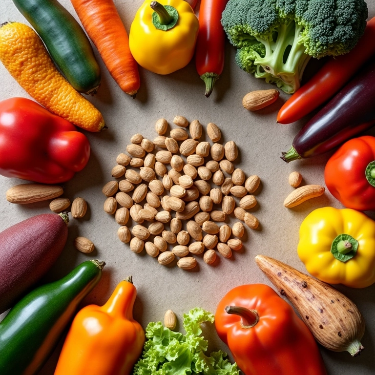 Alimentos saudáveis e suplementos capilares para fortalecer o cabelo.