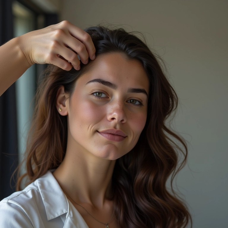 Aplicação de cera capilar para dar textura ao cabelo.