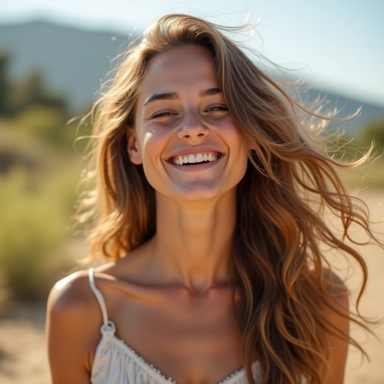 Cabelo alinhado e sem frizz após o uso de Elseve Óleo Extraordinário.