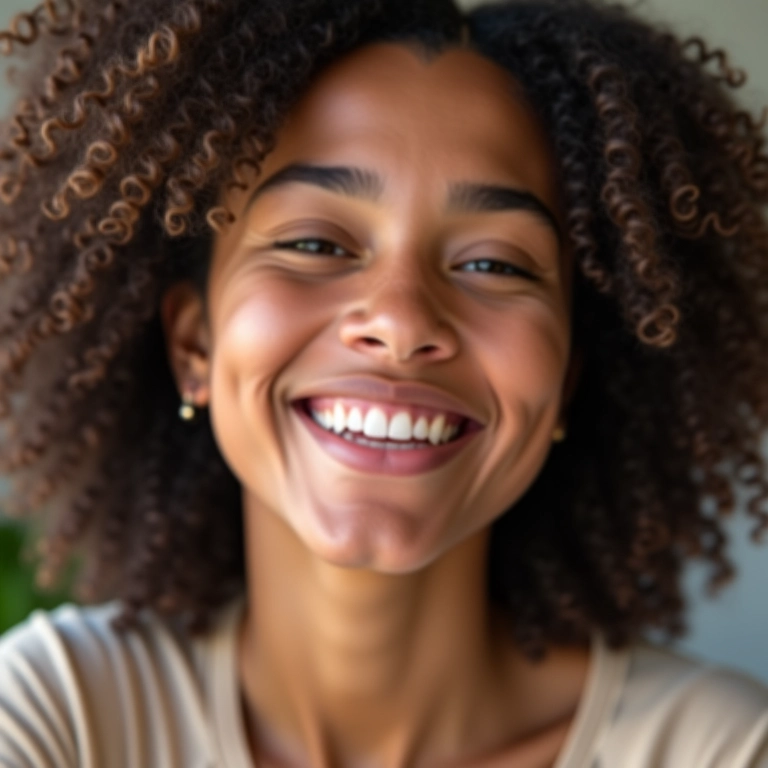 Cabelo cacheado revitalizado após o 'day after', com cachos definidos e saudáveis.