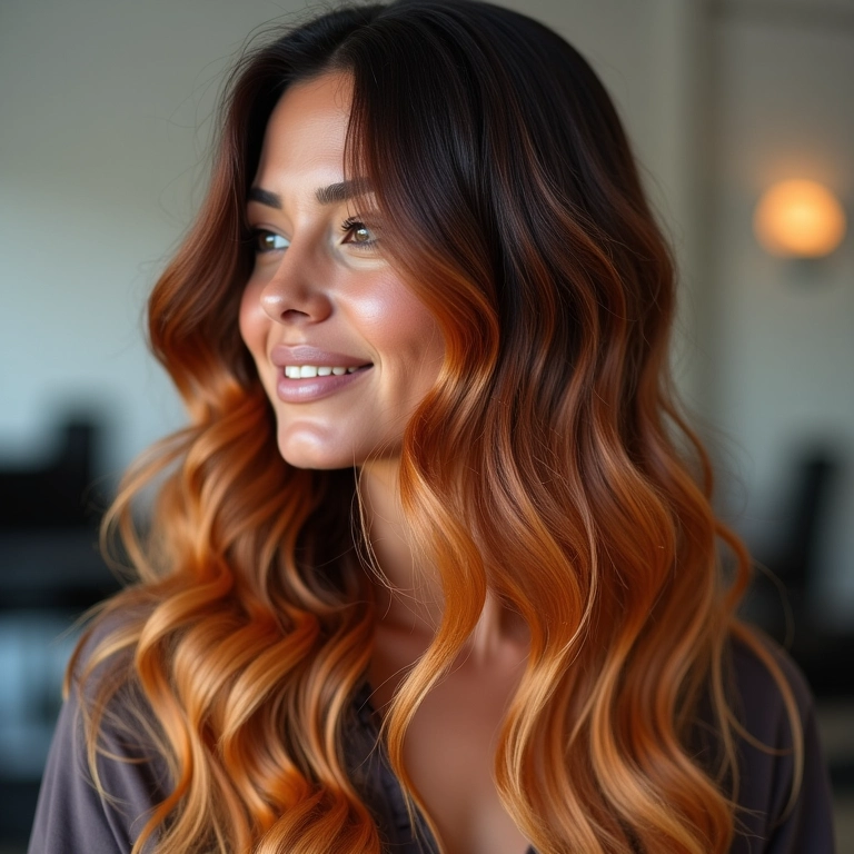 Cabelo caramelo ombré hair: Degradê moderno.
