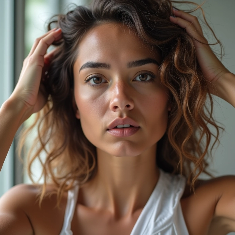 Cabelo com alta porosidade e reconstrução.