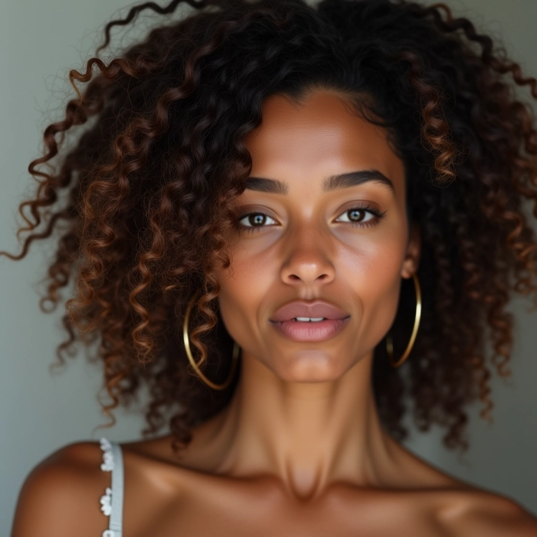 Cabelo com aspecto oleoso e couro cabeludo brilhante.
