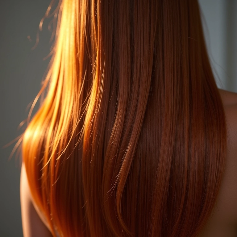 Cabelo com brilho intenso após selagem térmica.