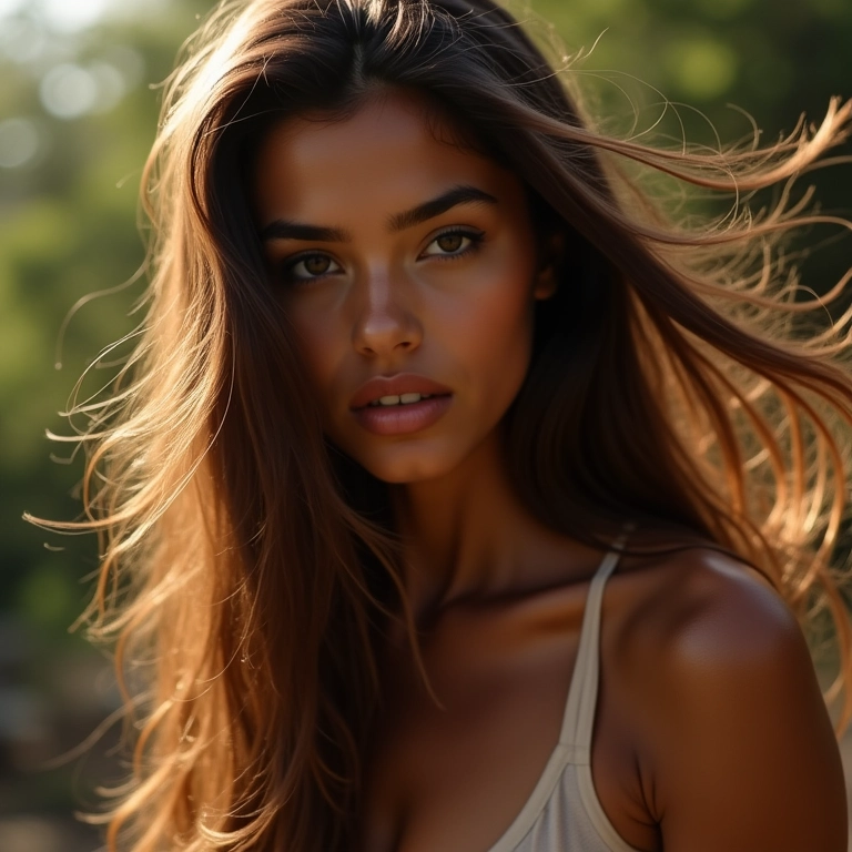 Cabelo com camadas longas: movimento e leveza.