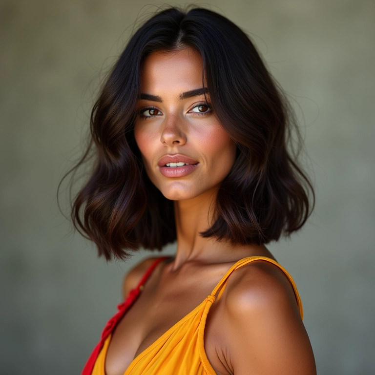 Cabelo com camadas longas para rosto oval: movimento e leveza.