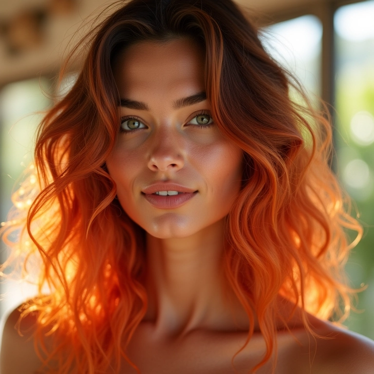 Cabelo com cor natural realçada pelo tonalizante.