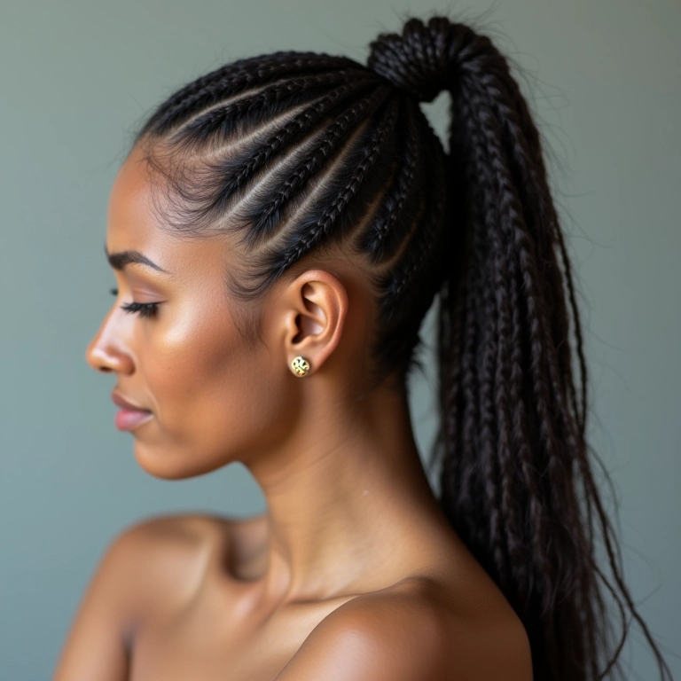 Cabelo com sinais de quebra devido à tração capilar causada por penteados apertados.