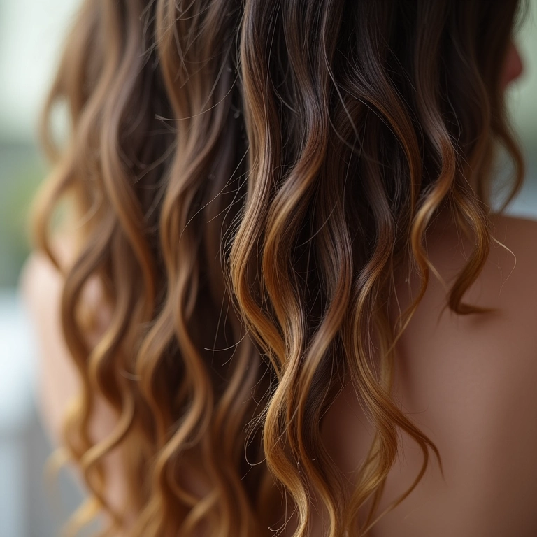 Cabelo danificado com pontas duplas sendo escovado de forma agressiva, demonstrando quebra.