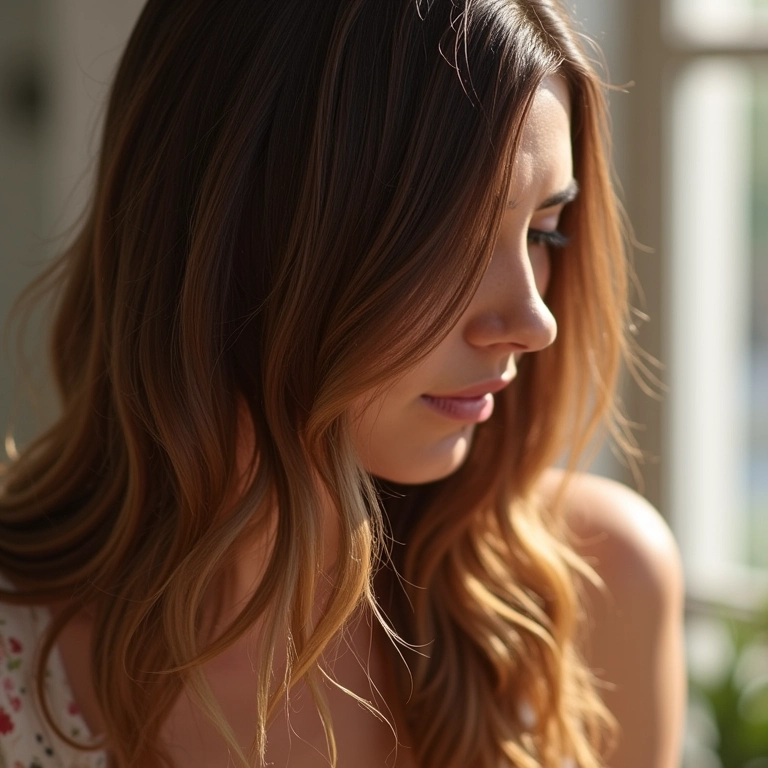Cabelo danificado sendo revitalizado com protetor térmico Truss.