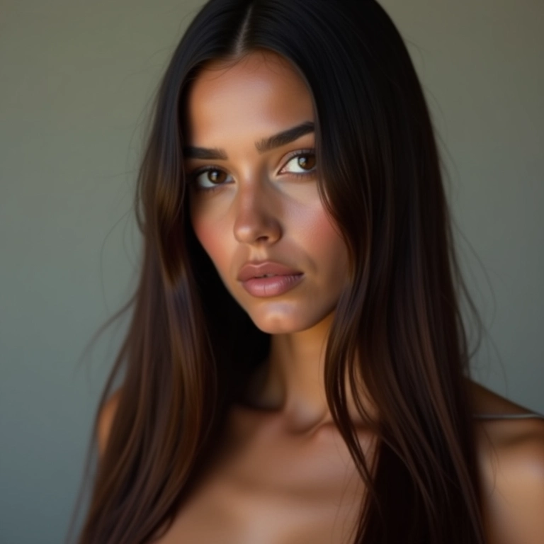 Cabelo longo reto: elegância e simplicidade.
