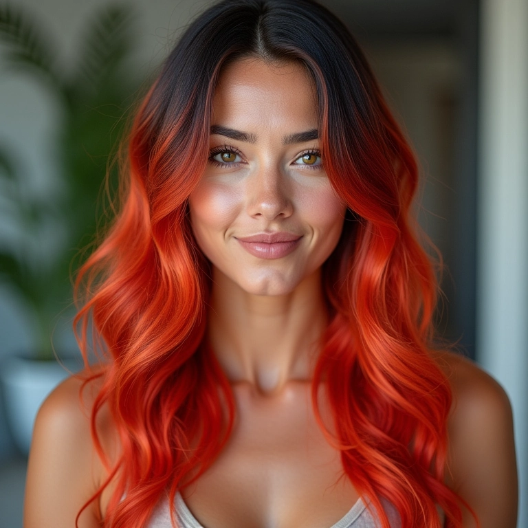 Cabelo quimicamente tratado, saudável e brilhante após reconstrução.