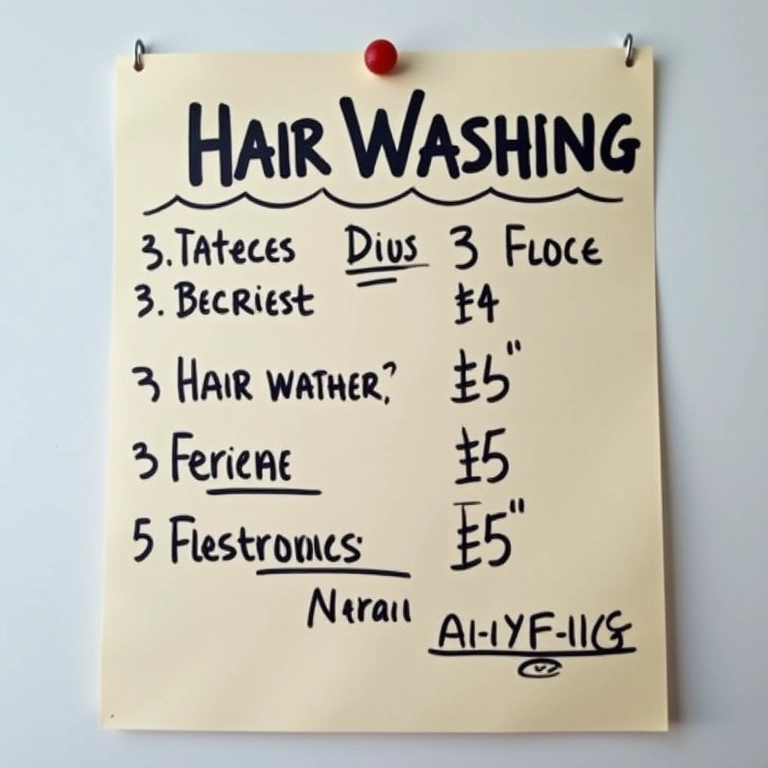 Calendário com frequências de lavagem ideais para cada tipo de cabelo.