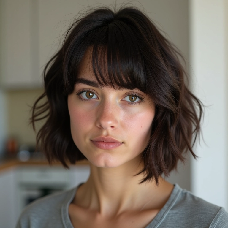 Chanel assimétrico com franja para um visual moderno e jovial.