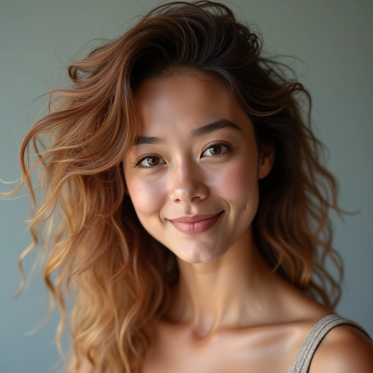 Comparativo: cabelo com frizz antes e depois da acidificação.
