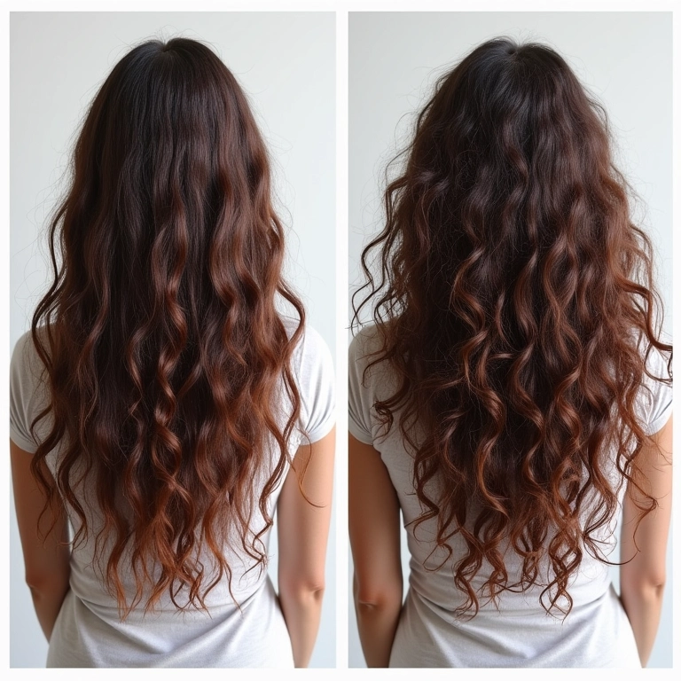 Comparativo do volume capilar com e sem gelatina.