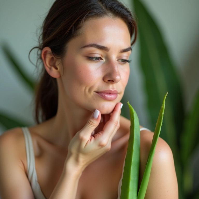 Condicionador com aloe vera para acalmar e hidratar cabelos secos.