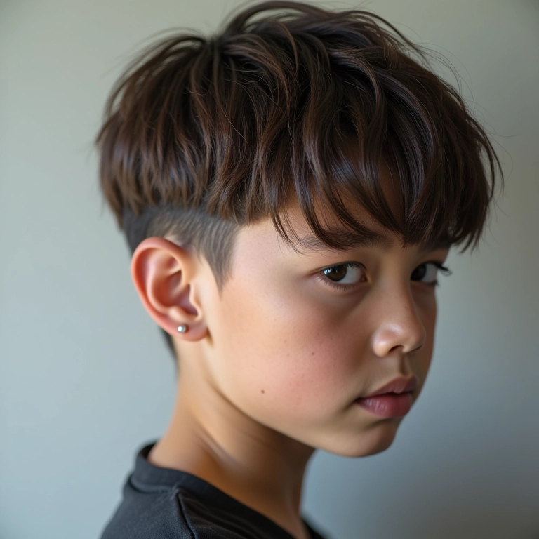 Corte americano feminino desfiado com toque moderno e ousado.