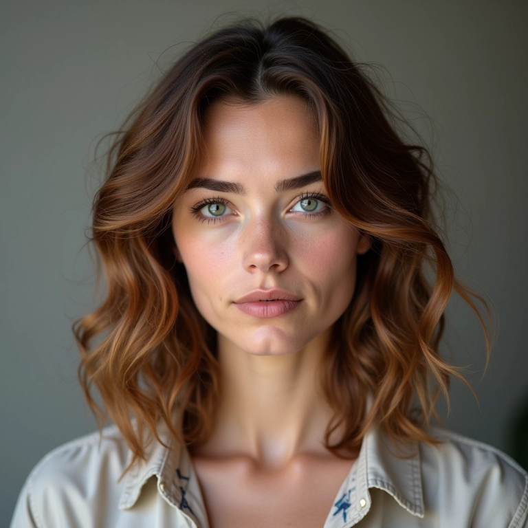 Corte americano feminino para cabelos ondulados com visual natural e moderno.