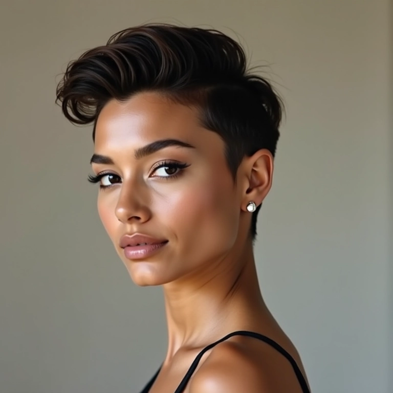 Corte blunt, moderno em mulher brasileira.