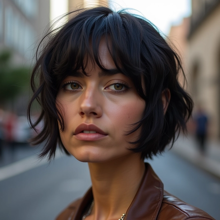 Corte chanel de bico desfiado.