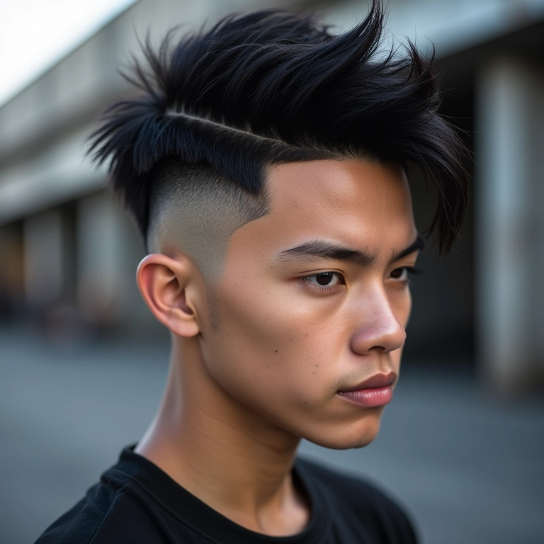 Corte com laterais raspadas.