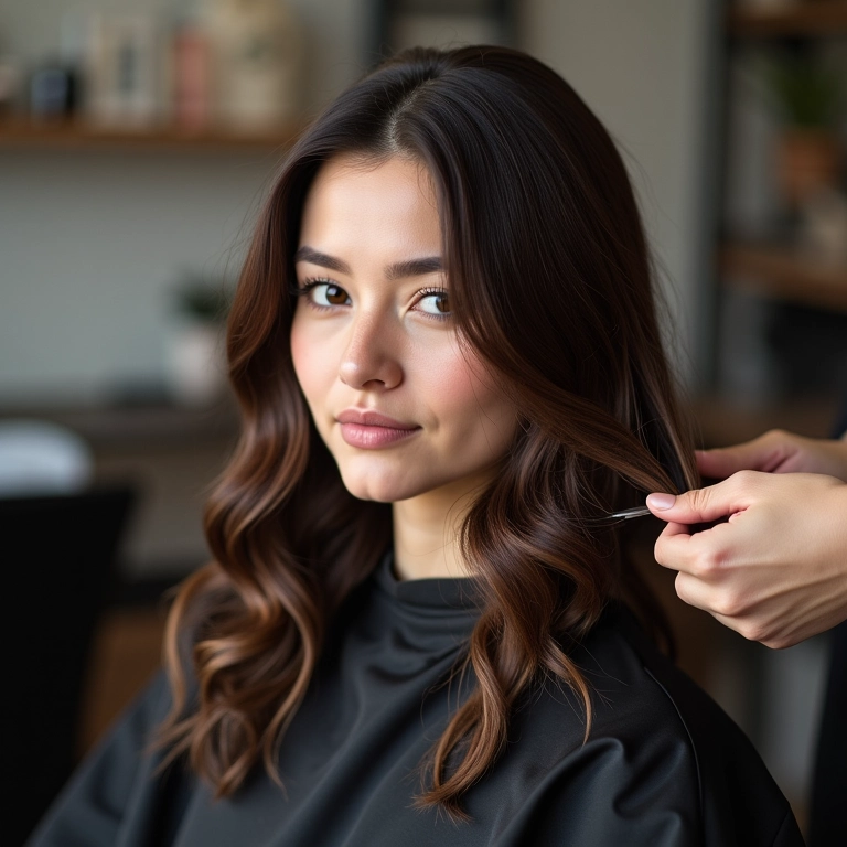 Corte com navalha em cabelo grosso para leveza.