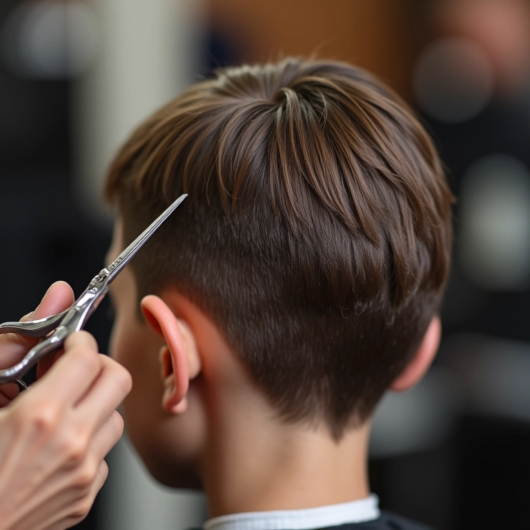 Corte de cabelo com tesoura cega