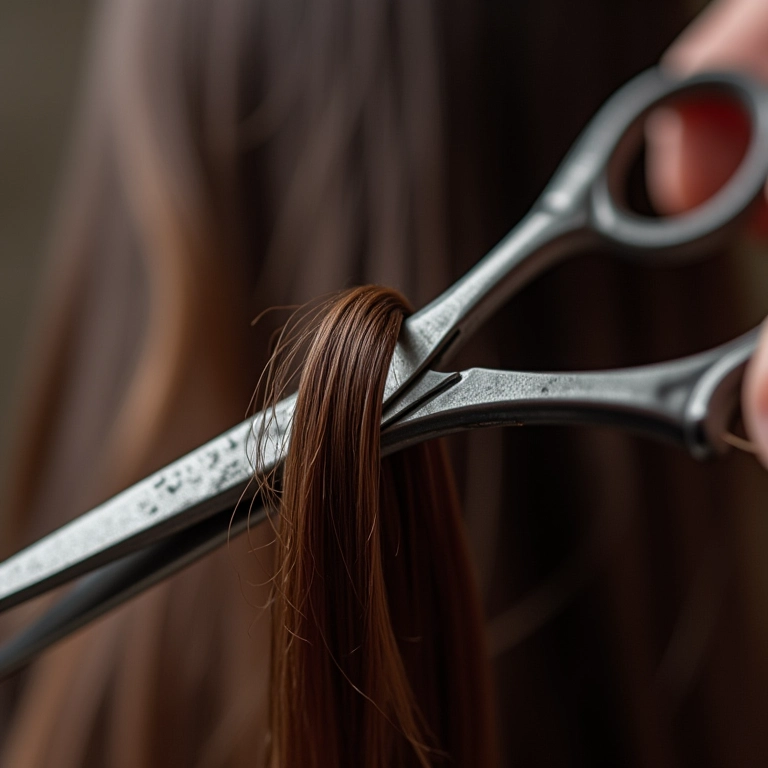 Corte de cabelo irregular danificando as pontas.