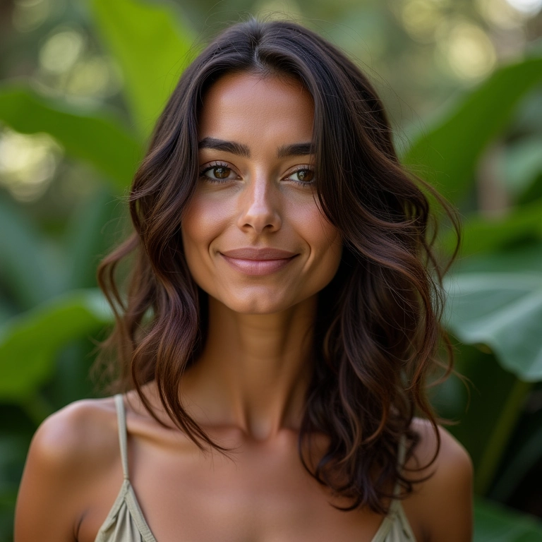 Corte degradê, leveza e movimento em mulher brasileira.