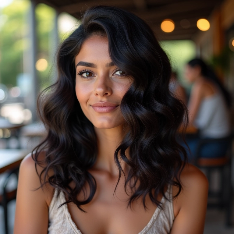 Corte em V em cabelo ondulado: definição e estilo.