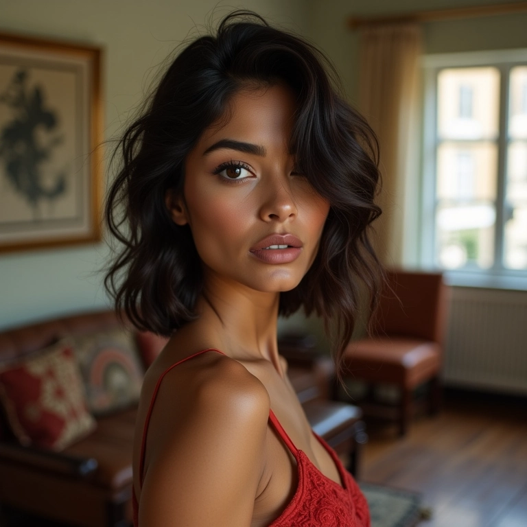 Corte lateral long bob para um visual moderno e versátil.