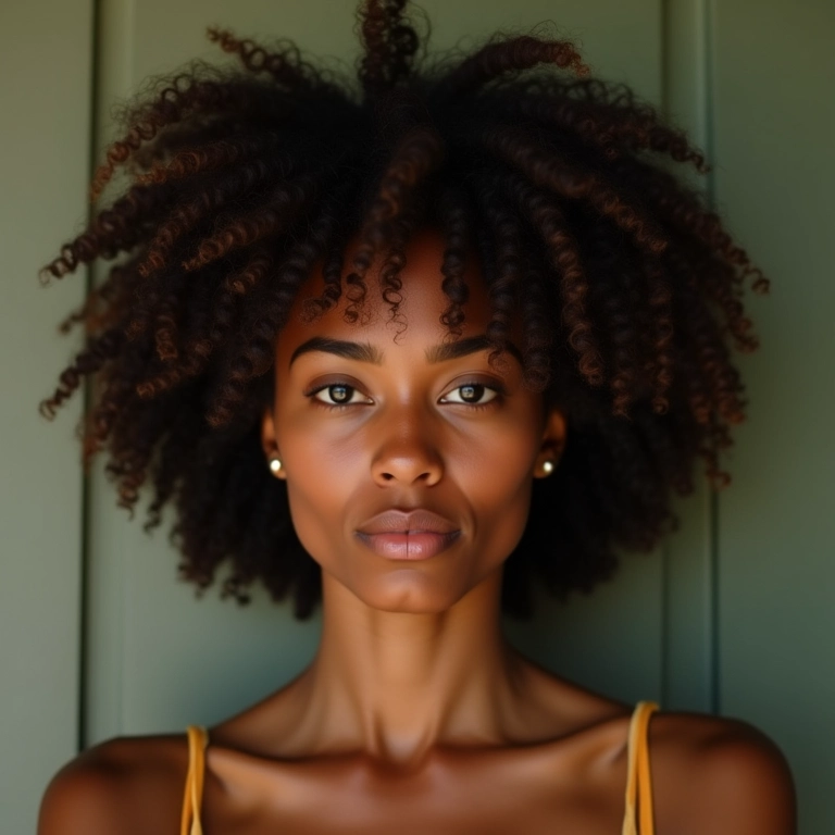 Corte para cabelos cacheados, beleza natural em mulher brasileira.