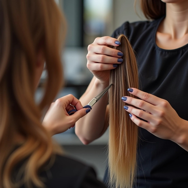 Corte regular para eliminar pontas danificadas.