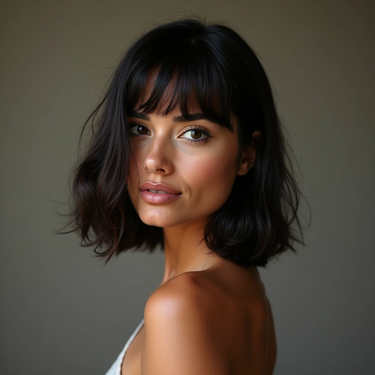 Corte reto volumoso (blunt cut) para cabelos finos.