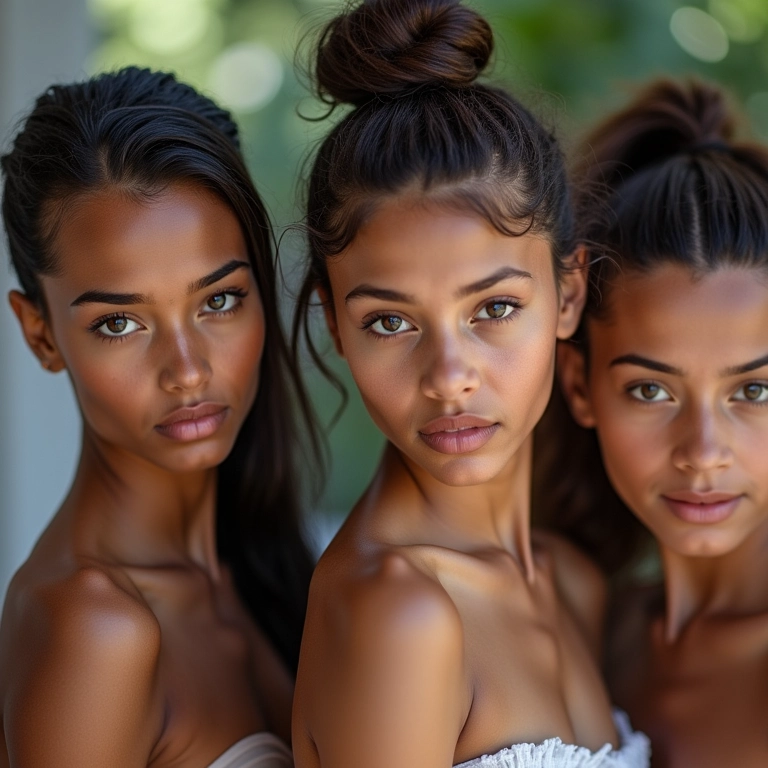 Cortes navalha em diferentes comprimentos de cabelo e etnias brasileiras.