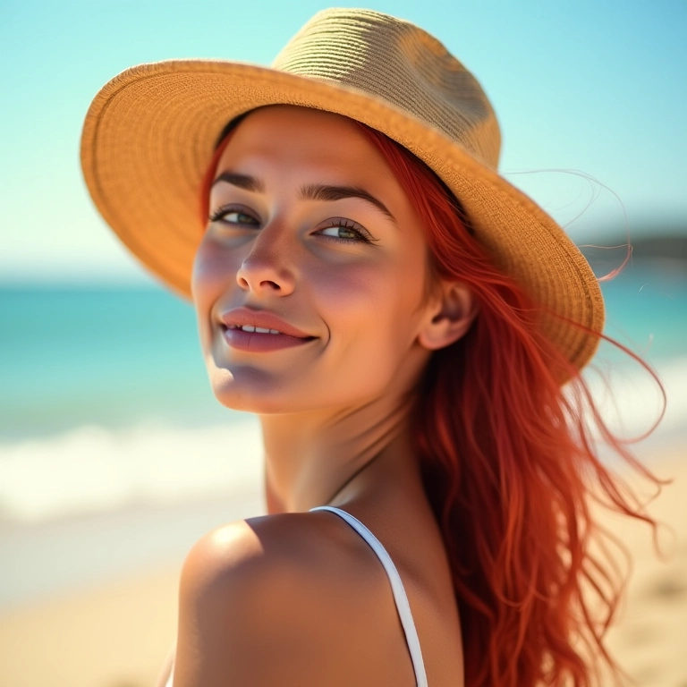 Cuidados extras com o cabelo ruivo cereja no verão.
