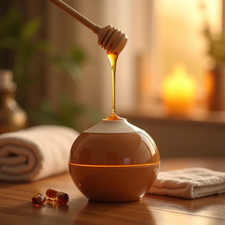 Difusor de aromas com mel para aromaterapia.