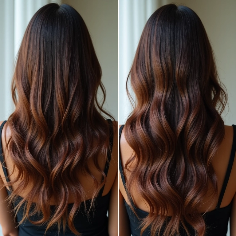 Efeito anti-frizz de creme para cabelo ondulado.