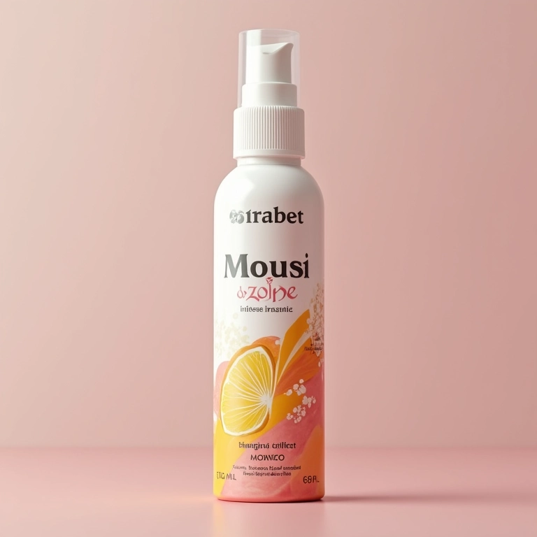 Embalagem de mousse para cabelo cacheado.