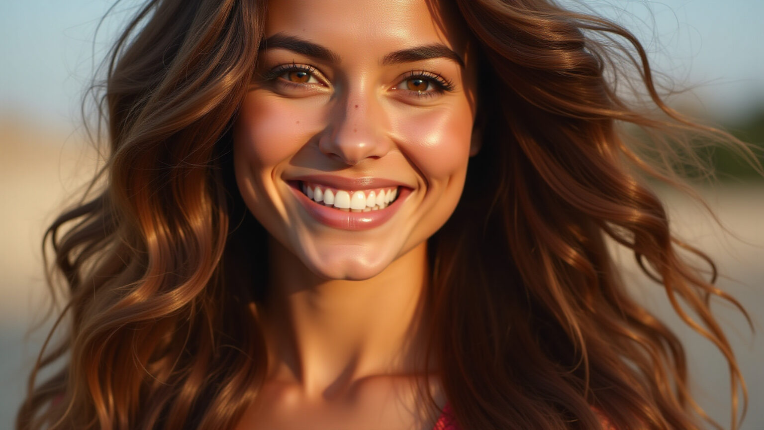 Cabelo castanho com root shadow natural e elegante.