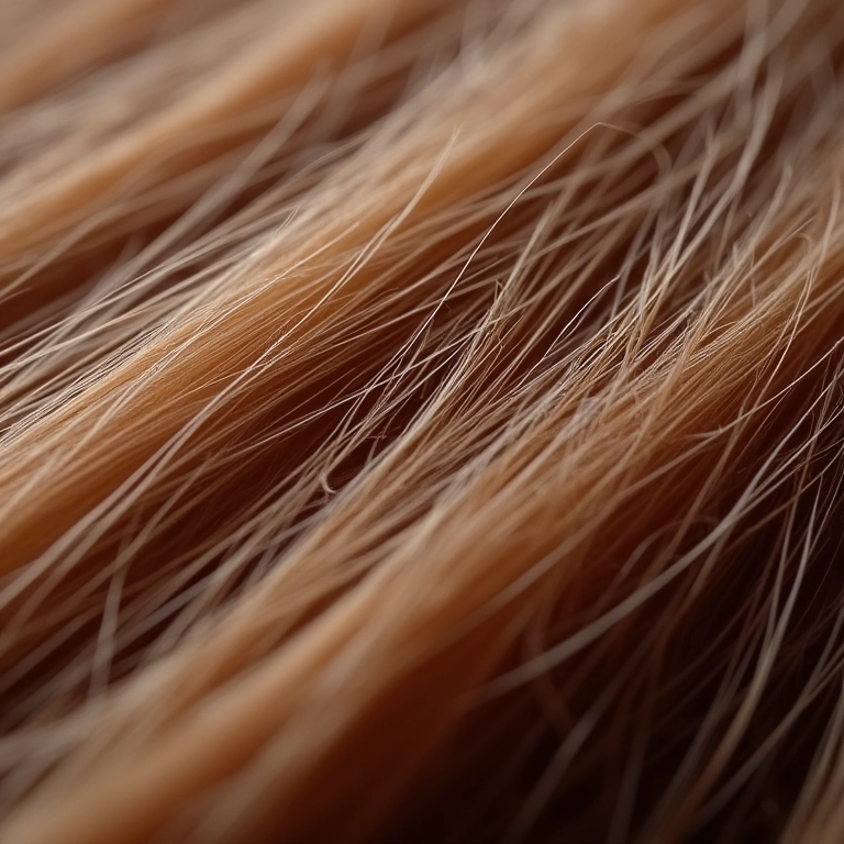 Fios de cabelo fortalecidos com ceramidas após uso de condicionador.