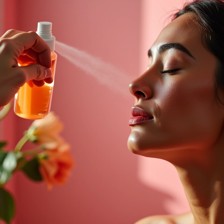 Hidrolato de rosas para hidratação e tonificação.