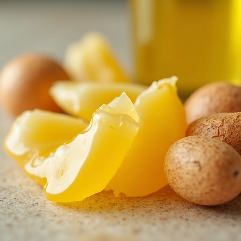 Ingredientes naturais para um spray de brilho caseiro.